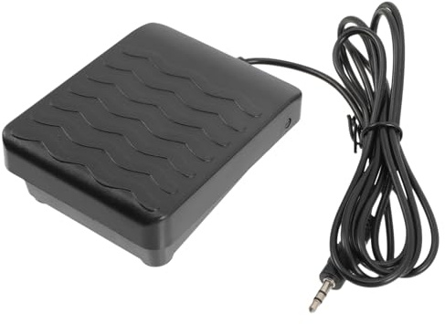Praktisches Tragbares Klavier Sustain Pedal 3 5mm Schwarz Kunststoff | Rutschfestes Dämpferpedal, für Klavier, Ersetzt Altes Teil, Fußkomfort, Instrumentenzubehör