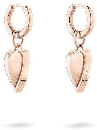LIEBESKIND BERLIN Damen Schmuck mit Herz - Funkelnde Kette, Armband und Ohrringe mit Glasherz aus Edelstahl in Silber, Gold & Roségold - zeitlos, modern und alltagstauglich - Geschenkidee