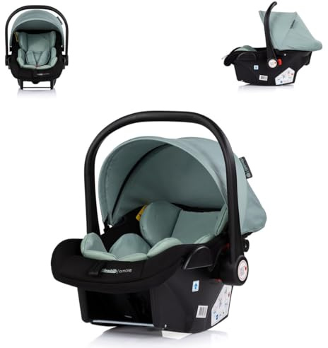 Chipolino Babyschale Amore i-Size Gruppe 0+ (0-13 kg) Kissen Griff verstellbar türkis