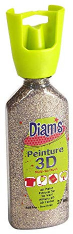 DIAM'S Pintura 3D All Soportes, dorado, 37 ml