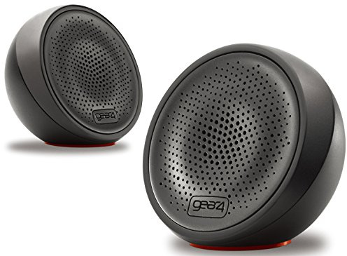 Gear4 Xorb Mini True Wireless Stereo Portable Speakers (x2) Compatible with Smartphones, Tablets and MP3 Devices Including iPhone 4/4S/5/5S/5C/6/6 Plus, iPad 2/3/4, iPad Air 1/2, iPad Mini 1/2/3, iPod Nano 7th Generation, iPod Touch 5th Generation, Samsung Galaxy S2/S3/S4/S5, Galaxy A3/A5, Galaxy Alpha, Galaxy Note 2/3/4, Galaxy Tab 2/3/4, Amazon Fire Phone, Xperia Z1/Z2/Z3, HTC One/One M8/One M9 and Google Nexus 4/5/6/7/9/10 - Black