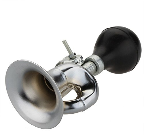SODIAL(R) Nicht Elektronische Trompete laut Fahrrad Zyklus Bell Vintage Retro Bugle(silber)