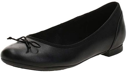 Clarks Women's Couture Bloom Ballet flat, Black Leather, 3 UK