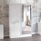 Happy Beds Lynx 2 Door Sliding Mirrored Wardrobe Wood Bedroom Furniture Storage White