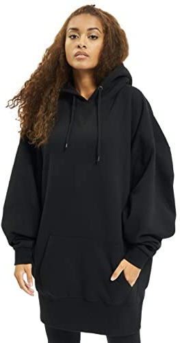 Urban Classics Damen Ladies Long Oversize Hoody Kapuzenpullover, Schwarz, 3XL Große Größen EU