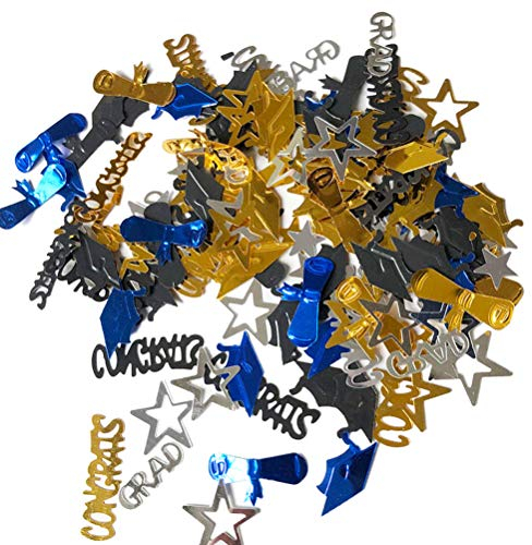 Amosfun Konfetti Grad Doktor Hut Form Kunststoff Tisch Streu Deko für Abschlussfeier Party Dekoration Supplies 45g