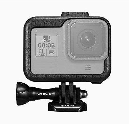 PULUZ Border Frame Mount for GoPro HERO 8 Black, Standard Border ABS Plastic Frame Mount Protective Case with Base Buckle & Long Screw for GoPro HERO 8 Black