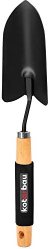 KOTARBAU® Garten Mini Schaufel 16 x 7 cm aus Stahl Blumenkelle mit Holzgriff Gartenschaufel für kleine Pflanzen Kleinschaufel Gartenwerkzeug Handschaufel zum Umpflanzen Gartenpflege Jäten