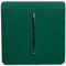 Trendi 1 Gang 2 Way 240V Screwless Raised Front Plate Plastic Artistic Modern Glossy 10 Amp Chrome Rocker Single Electrical Wall Light Switch Dark Green - ART-SS2DG