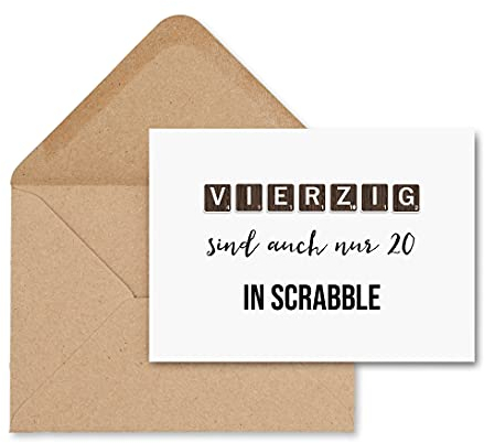 Nastami Geburtstagskarte SCRABBLE inkl. Umschlag Postkarte Geburtstag Geburtstagskarte 50 (40)