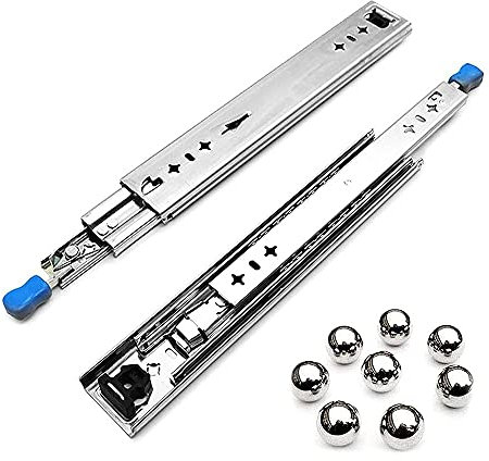 Schwere Schubkästen, Schubladenschienen Vollauszug, Teleskopschienen, 2 Stück Schubladenauszug Schwerlast Mit Lock-In/Out Einrastfunktion für Keyboard 500mm(20 inch)