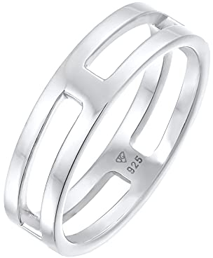 Kuzzoi Massiver Herrenring (6 mm) Puristisch im Design, Bandring für Männer aus 925 Sterling Silber, Silber Ring Herren poliert, Lifestyle-Ring modern massiv, Ringgröße 64, 0605792421_64