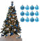 Simply Products Christmas Tree Decoration Baubles 3.8cm - Great Christmas Tree Hanging Ball Decorations, Matte & Glitter Baubles Pack of 12-3.8cm (Turquoise Matte & Glitter)