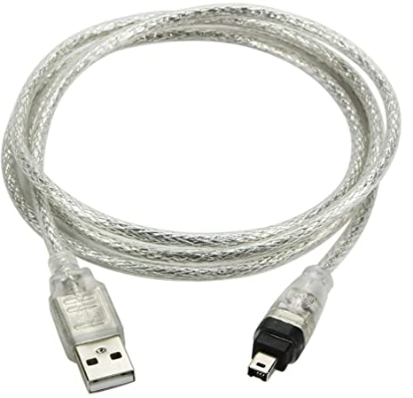 Mytlp Câble adaptateur USB 2.0 mâle vers IEEE 1394 Mini 4 broches mâle iLink Firewire DV