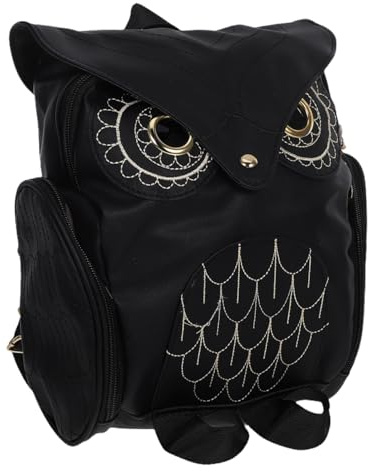 Luxshiny Damenrucksack Aus Pu Leder Mit Eulenmotiv Verstellbare Schultergurte Vielseitiger Rucksack Für Schule Reisen Und Freizeit Kompatibel Mit Ipad 6 Plus