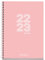 MIQUELRIUS - Kalender September 2022 August 2023 - Tag Seite - Größe Plus: 15 x 21,3 cm - zweisprachig: Spanisch, Englisch, School - Rosa