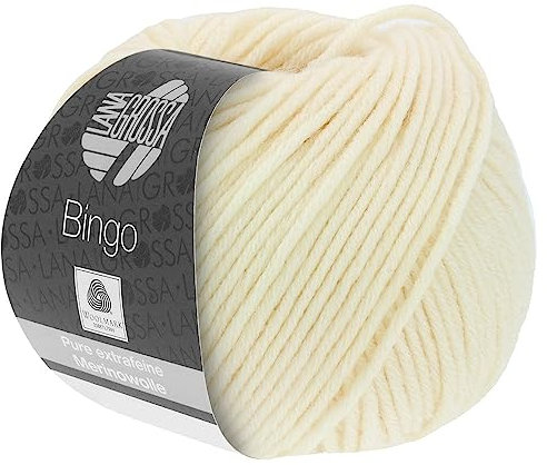 LANA GROSSA Bingo | Extrafeine Merinowolle waschmaschinenfest und filzfrei | Handstrickgarn aus 100% Schurwolle (Merino extrafein) | 50g Wolle zum Stricken & Häkeln | 80m Garn FB 748