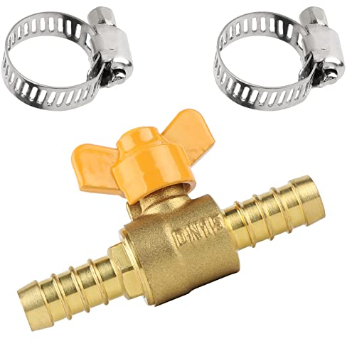SWAWIS 2 Wege Kugelhahn Y-Verteiler Messinganschluss 10mm Kugelhahn, für Schlauch-ID 10 mm-11 mm