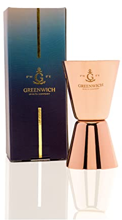 Copper Premium Jigger Professional | Cocktail Spirit Measure 25ml 50ml | Gin, Alcohol Measuring Tool | Gift Box | Luxury Home Bar Accessories | Bartender