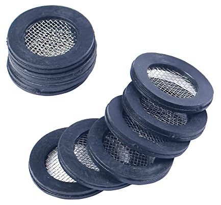 10pcs 3/4 Shower Head Gasket Rubber O Ring Hose Seal Filter Net Washer Durable Lightweight Gadget Black