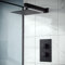 Nes Home Rennes Concealed Thermostatic Overhead 250mm Square Rainfall Shower Mixer Set Matte Black