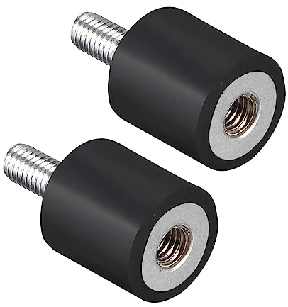 QUARKZMAN M5 Gewinde Männlich Weiblich Gummifüße x 2Stk Gummi Vibrationsdämpfer Montage für Stromerzeuger Kompressor Motors [Schwarz Silber Ton]