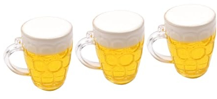 Garneck 6stücke Teiliges Imitation Bierglas Kuchen Dekoration Zubehör Für Geburtstagsfeiern Und Festlichkeiten Für Muffins Und Desserts Gelb Simulation Bierkrug Deko