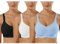 Vertvie Damen 1/2/3er Set Sport BH Einfarbig Ohne Bügel Bustier Klassische Bequem Stretch Bra Mittle Halt Gepolstert Wohlfühl-BH (Schwarz+Weiß+Baby Blau, XXL)