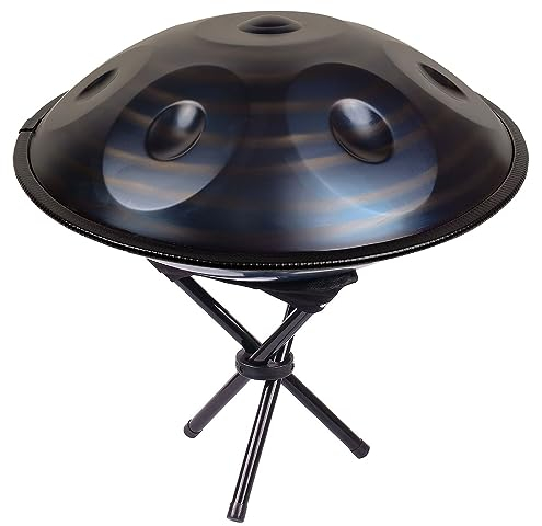 IkErna Handpan -Trommel Und Moll, 9/10/12 Hinweis Stahlhandtrommeln 432/440Hz Professional Percussion Instrument Handpan, Partyzubehör/Black - 12Notes/432Hz