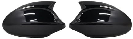 Spiegelabdeckungen Auto-Seiten-Rückspiegel-Abdeckkappe Für B&MW 1er E87 E88 2004 2005 2006 2007 2008 (Farbe : Schwarz)