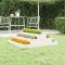 Hovothy Bianco Fioriera 80x80x27 cm in Legno Massello di Pino Fioriera Rialzata Fioriera Legno Letto per Orto Letto da Esterno Aiuole Giardino Letto Giardino Fioriera Gradini Design a Scala