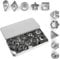 Radiosph 30PCS Cookie Cutters,Small Molds Clay Cutters,Polymer Cutters,Stainless Steel Mini Cookie Cutters DIY Baking Pastry Cutters Square Triangle Oval ect Geometric Shapes Cutter