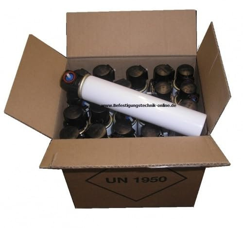 12x Gas Kartuschen blau passend für Fuel Cell Spit Pulsa 1000 Würth DIGA CS-1 Powers C3 152 mm blaues Ventil