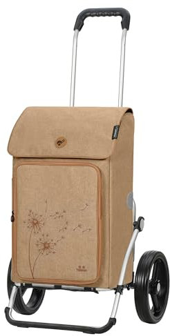 ANDERSEN Einkaufstrolley - Royal Shopper Erbo beige 45 L Einkaufswagen, groß, Thermo, vielseitig, Aluminium, klappbar, leise Räder