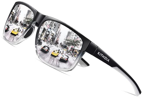 KITHDIA Polarisierte Sonnenbrille Herren/Damen ; Vintage/Klassisch/Elegant Brillengestell; Golf/Fahren/Angeln/Reisebrille/Outdoor-Sportarten Mode Sonnenbrille S5531