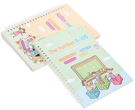 NUOBESTY 4stücke Teiliges Grooved Handwriting Copybooks Für Englisch Übungsheft Für Kalligraphie Und Schreibtraining Mit Sicherem Design Und Variierenden Inhalten