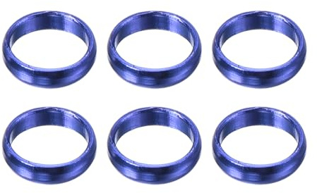 M METERXITY 6er Pack Dartschaftringe -Aluminium O-Ring Dartzubehör, Geeignet Für Darts Unterhaltung/Party (Blau)