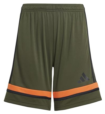 Adidas Mixte Enfant SQUADRA25 Short Kids, Night Cargo/Black/Semi Impact Orange, 15-16 Years