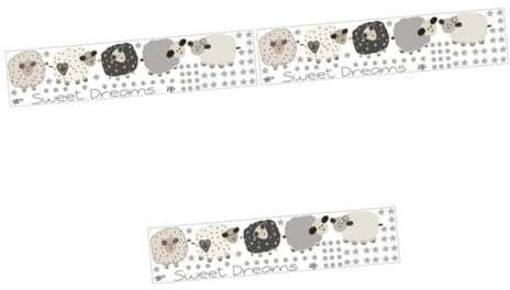 TOYANDONA 3 Blätter Schafe Wandaufkleber Set Kinderzimmer Wandaufkleber Cartoon Pvc Aufkleber Für Schlafzimmer