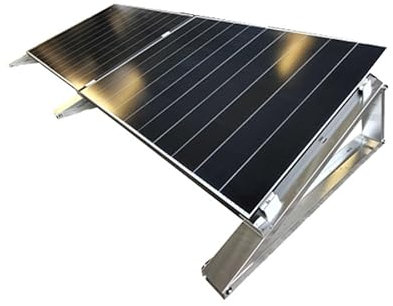 Flachdach-Aufständerung Flat-Flex Set für 2 PV Module nebeneinander, 10°-20° Neigungswinkel, EN AW-5005 Aluminium, montagefreundlich, inkl. Montagematerial, wetterbeständig, 0% MwSt.