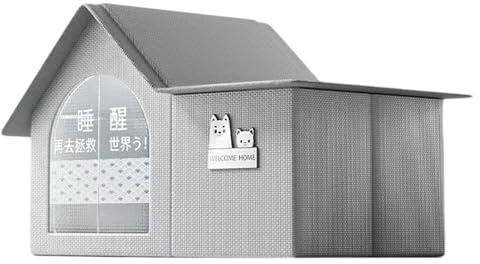 Katzen Kühlhaus, Kühlhaus Katze Faltbares Kühlung für Katzen mit Klimaanlage und 10 Kühlakkus, Cat air Conditioning House, Kühlhaus für Katzen und Hunde (45 * 37 * 37cm)