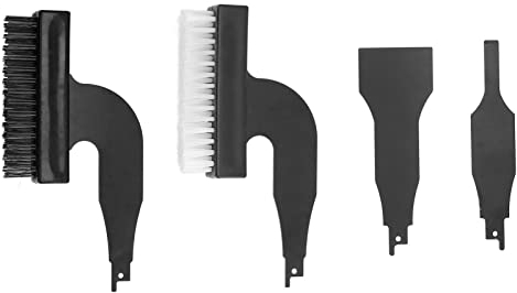 Brush Shovel Set, Nylon Wire Abrasive Brushes Reciprocating Saw Spatula Brush Set for Tile Cleaning Floor Mud Cleaning