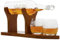 Jillmo Set di decanter per whisky, 1000 ml, in vetro, con 2 bicchieri da whisky Globe