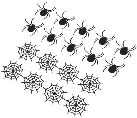 Schwarze Spinnengirlande aus Filz, Gruseliges Spinnennetz-Hängebanner für Haunted Mansion Home, Kamin [Halloween-Dekoration]