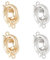 SUPERFINDINGS 4 Stück 2 Farben Doppel Bajonett Verschlüsse 18K Vergoldet Doppel Falt Über Verschlüsse Schmuckverlängerungsverbinder Für DIY Armband Halskette Fußkettchen Zubehör