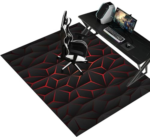 Bodenschutzmatte für Hartböden - Schreibtischstuhl Unterlage - Gaming Teppich Stuhlunterlage -90 x 140 cm Bürostuhl Matte - Bodenmatte unter Bürostuhl und Schreibtisch - Schreibtischunterlage