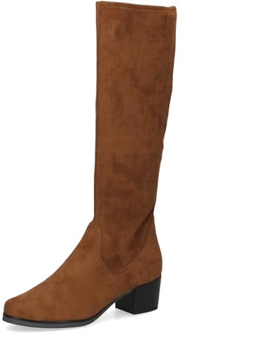 CAPRICE Women's 9-25506-41 Fashion Boots, Brown Stretch, 37.5 EU, Brown stretch, 4.5 UK
