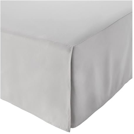 MORENTSU Cache-sommier plissé sur mesure de style européen absolument élégant avec plateforme - Couvre-lit de 35,6 cm de hauteur (gris clair) (gris clair, 160 x 200 x 35 cm)