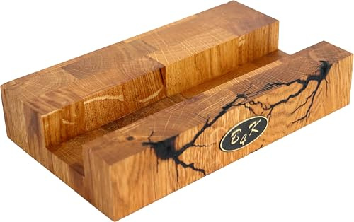 B4K® Hackbrettständer aus Eiche – Stabiler Schneidebretthalter für Holzbrett & Hackblock (4 cm dick) | Rutschfest & langlebig | für 4 cm dicke Bretter konzipiert