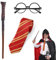 FENQURO 2 Pcs Baguette Magique, Costume de Magicien Enfant, Cosplay Ensemble, Deguisement Enfant, Kit Robe Sorcier d'accessoires pour Halloween Fête Carnaval Party Noël(A)